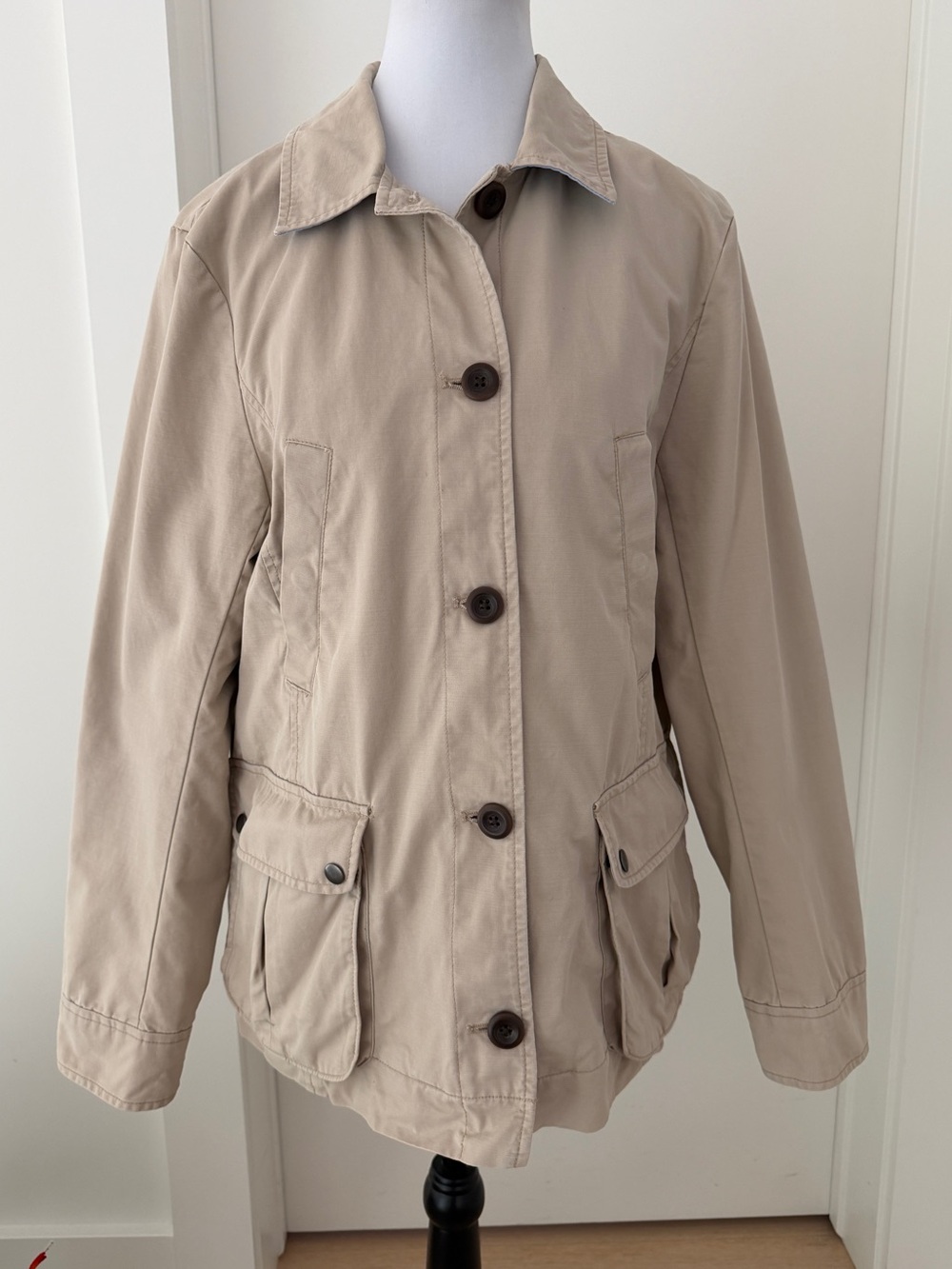 GAP Field Jacket Button Front Utility Chore Coat Barn Coat Neutral Preppy Casual